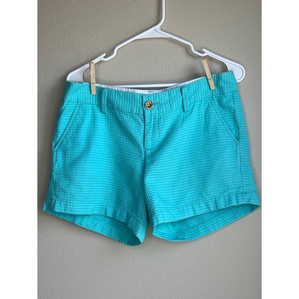 Lilly Pulitzer Callahan Wave Jacquard Shorts Seaside , Resort, Aqua Blue Size 6